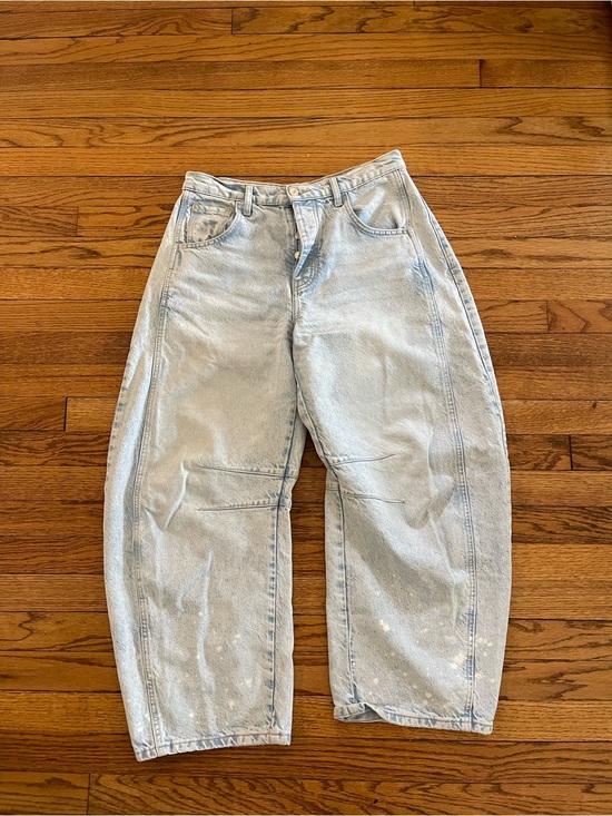 We The Free Denim - We The Free Barrel Jeans Free People Size 28 Light Wash